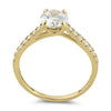 varitsa-jewellers - Solid 14K Yellow Gold Solitaire Round Clear Engagement Ring - 01WS01
